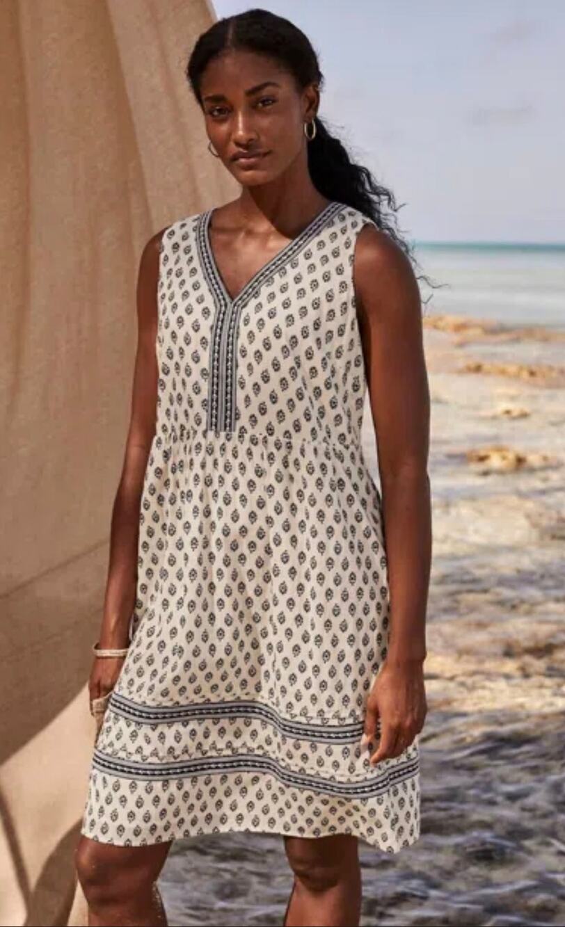 Pure Jill Black and White Sundress